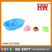 4PCS Kids Swim Bath Animal Soft Vinyl Toys